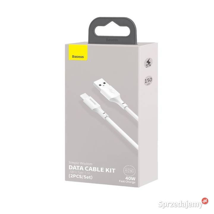 2 x Kabel USB typeC 5A 15m QC 30 Baseus szybkie