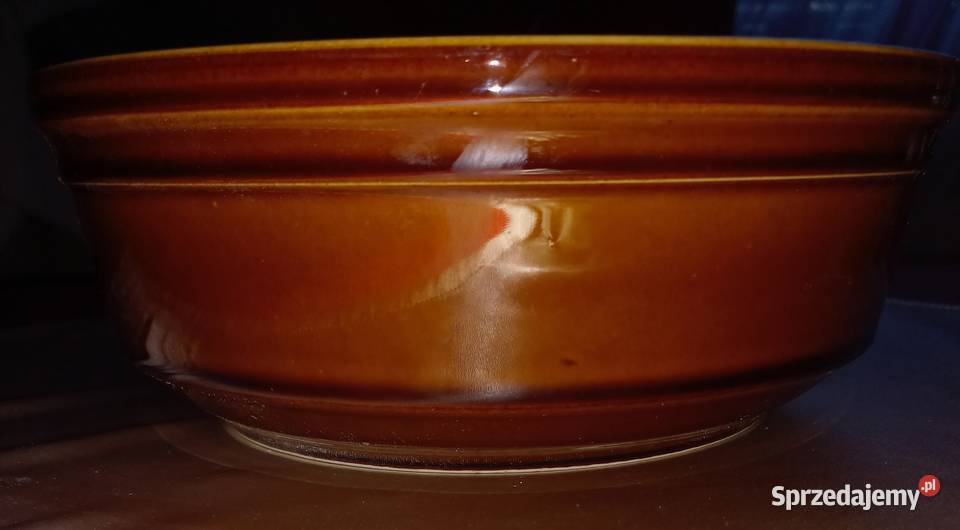 Brązowa ceramiczna miska Ożarów sprzedam