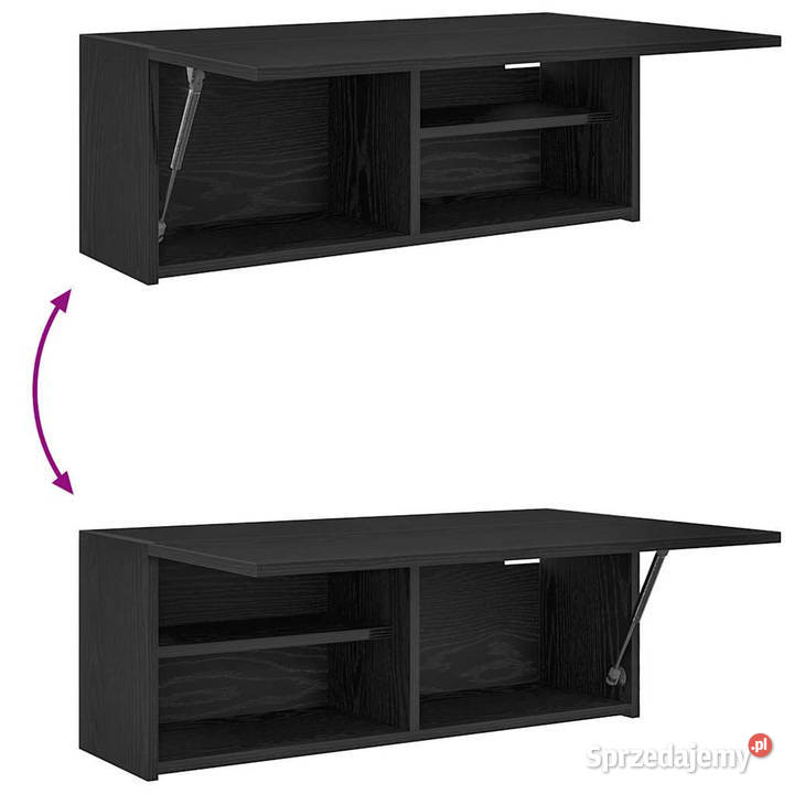 Wisząca szafka łazienkowa czarna 80x25x30 mazowieckie Warszawa