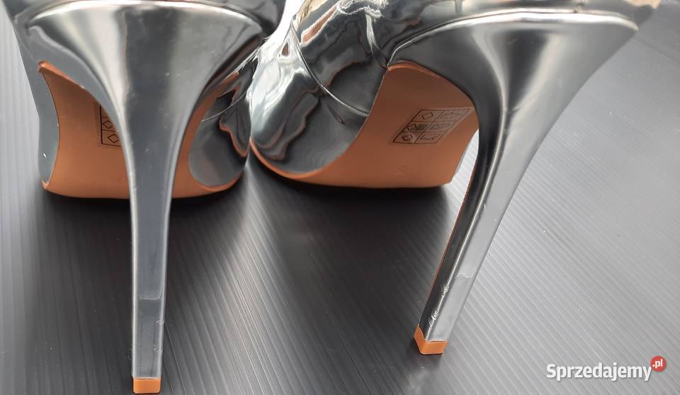 38 Asos srebrne szpilki 11 metallic 24 śląskie Gaszowice