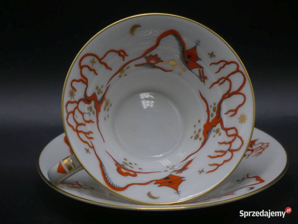 Piękny witrynowy komplet do mokki Rosenthal Poznań sprzedam