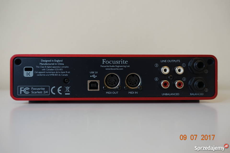 Sprzedam Focusrite Scarlet 2i4 interfejs audio