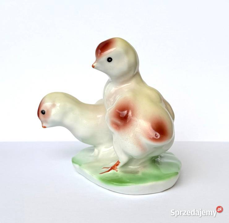 Para kurczaków figurka z porcelany Rumunia retro Kraków