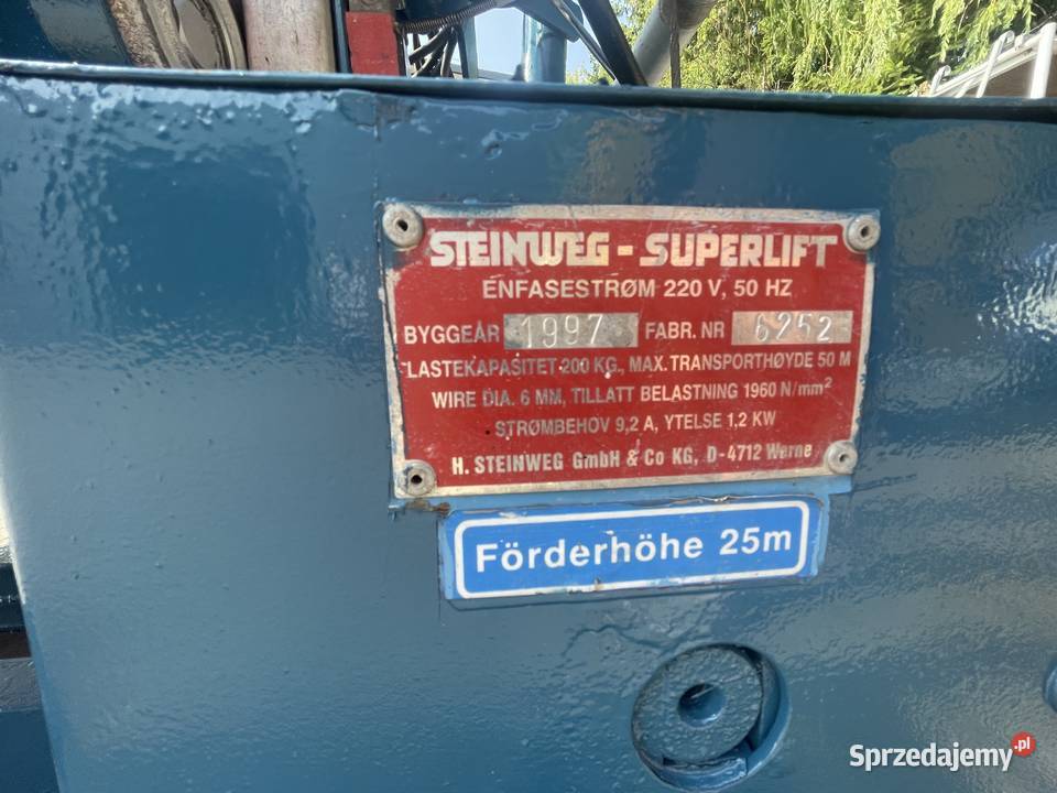 Winda budowlana wyciąg Steinweg Superlift 200 wielkopolskie Ślesin sprzedam