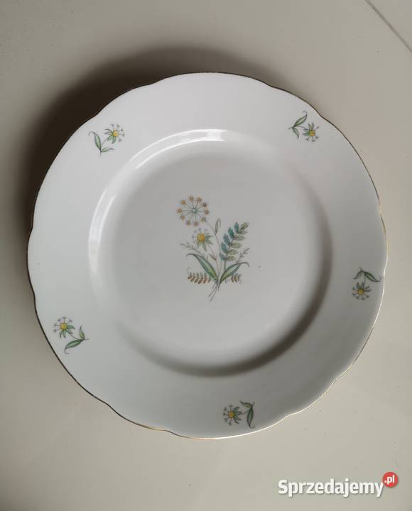 Talerz porcelanowy Seria Kwiaty polne vintage Toruń