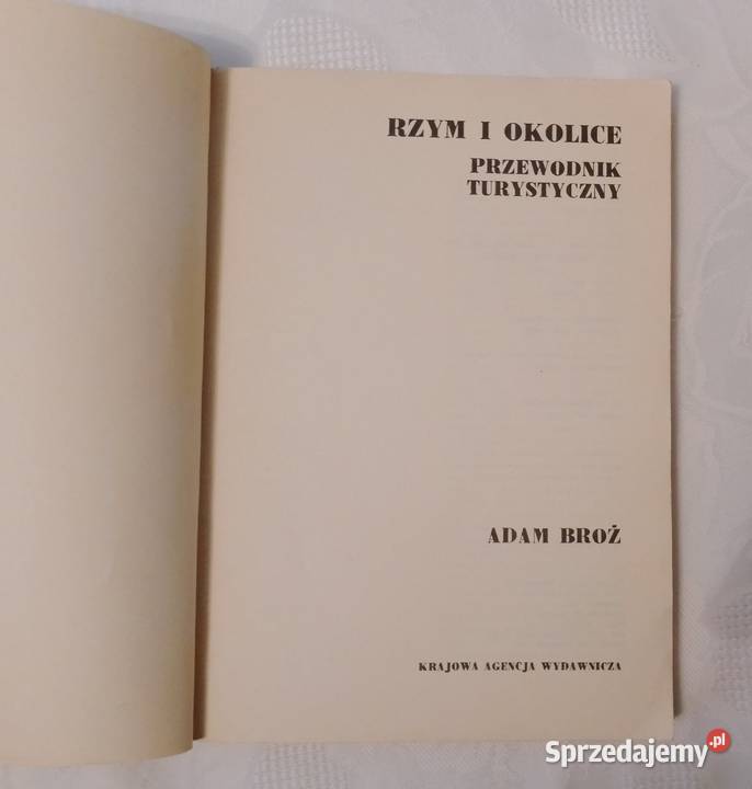 Przewodnik turystyczny RZYM I Adam Broż mapa Rok wydania 1984 Mapy i przewodniki Oborniki