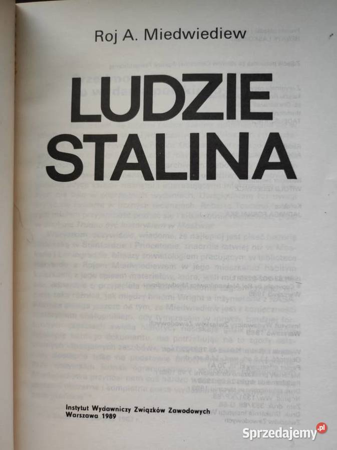 Ludzie Stalina Roj A Miedwiediew miękka Kielce sprzedam