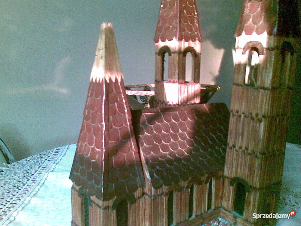 makieta kościoła z zapałek Pozostałe Jędrzejów