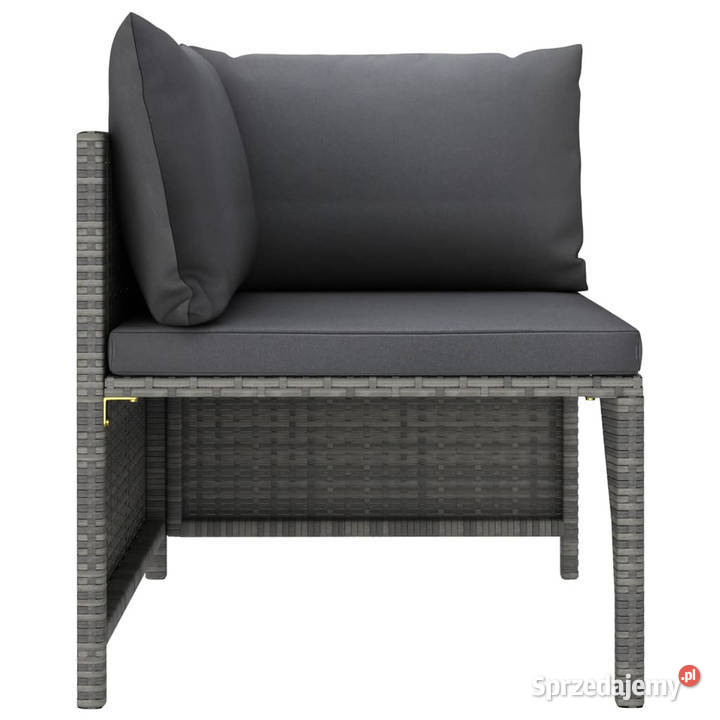 2częściowa sofa ogrodowa z poduszkami szara mazowieckie Warszawa