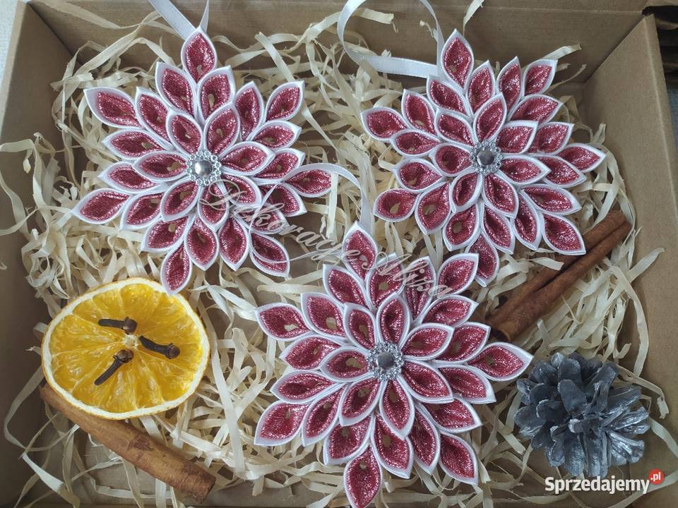 Śnieżynki zawieszki na choinkę dekoracje podkarpackie Boreczek