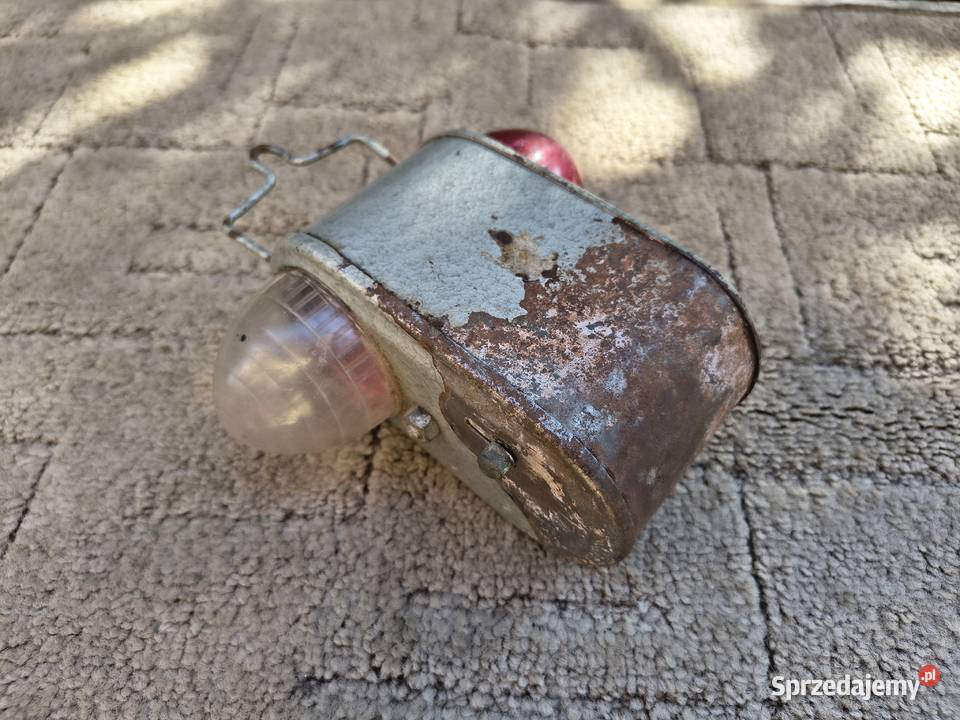 Zabytkowa lampka wozu konnego PRL Vintage łódzkie