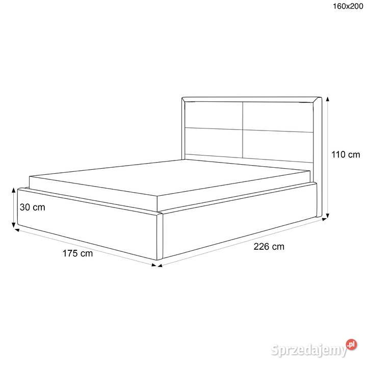 Łóżko tapicerowane z pojemnikiem Livio różne Tarchały Małe sprzedam