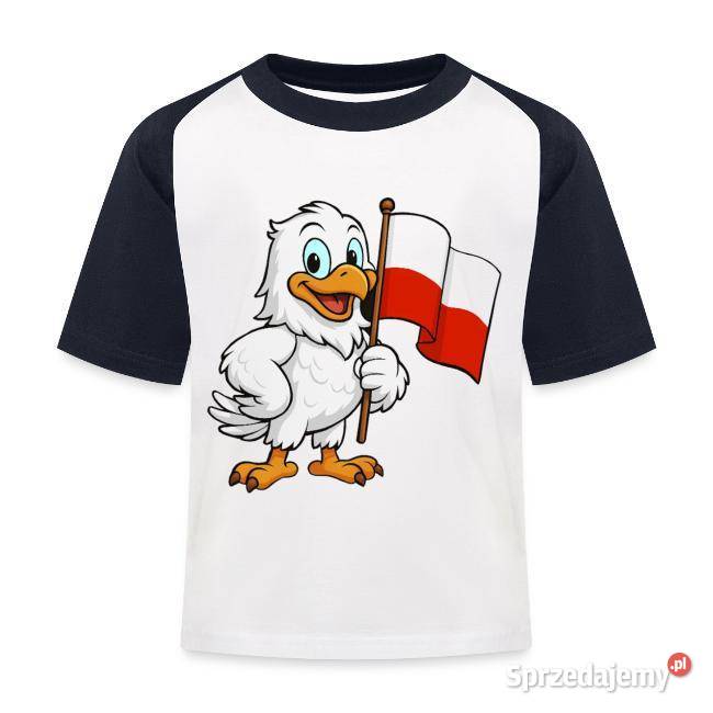 Koszulka bejsbolowa patriotyczna dziecięca