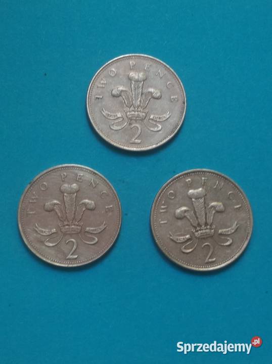 Trzy monety two pence