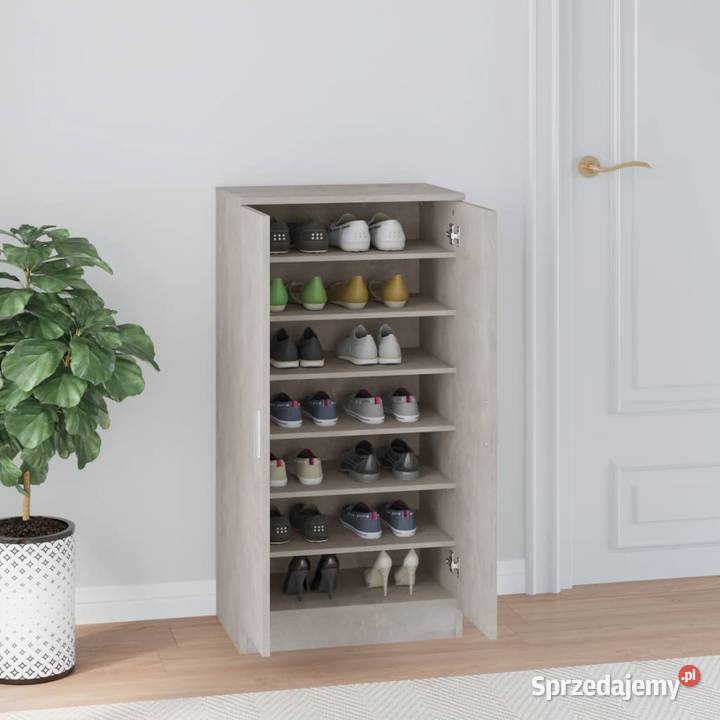 Szafka na buty szarość betonu 55x35x108 WM342666 Warszawa