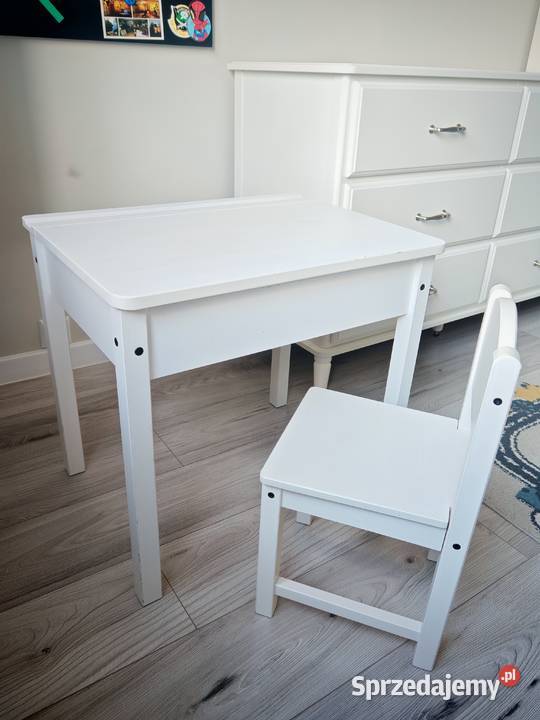 Ikea Sundvik biurko i krzesło IKEA białe zestaw Meble Gorzów Wielkopolski