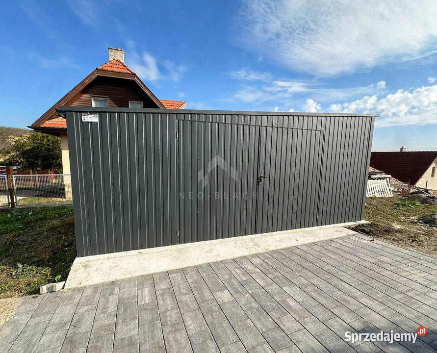 Garaż blaszany Schowek 6x3m Brama dwuskrzydłowa samodzielny Pabianice