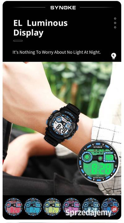 Sportowy zegarek elektroniczny dziecka chłopca Zegarki Gorzów Wielkopolski