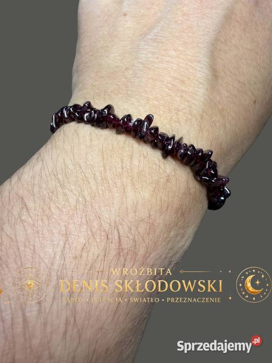Bransoletka z kamieni naturalnych Granat na Chorzów sprzedam