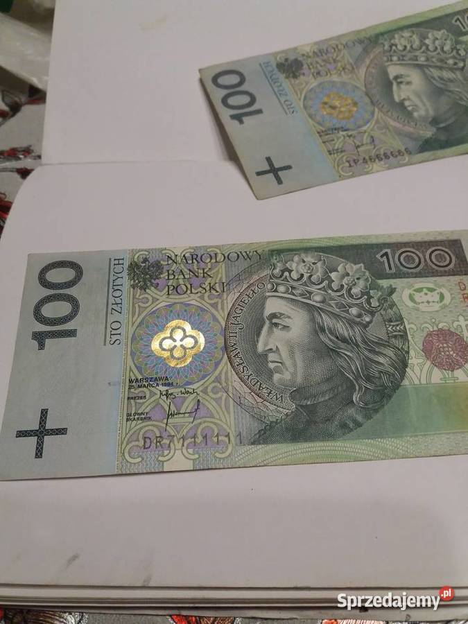 Banknoty z 6 jednakowym cyframi małopolskie Kraków sprzedam