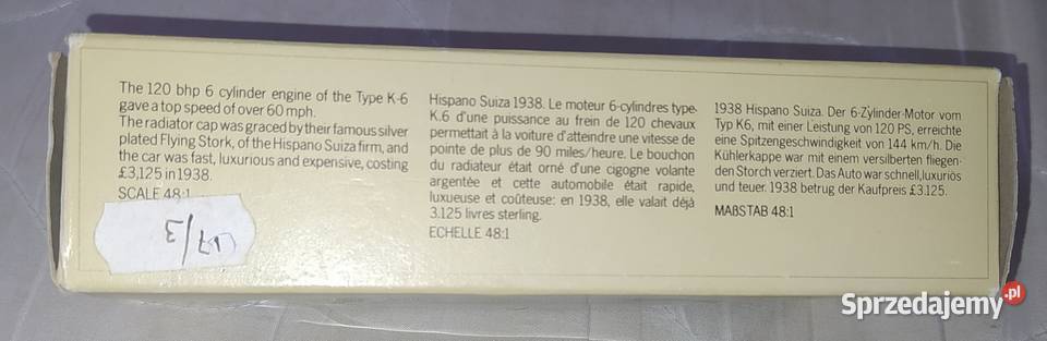 Model Hispano Suiza 148 Gdańsk