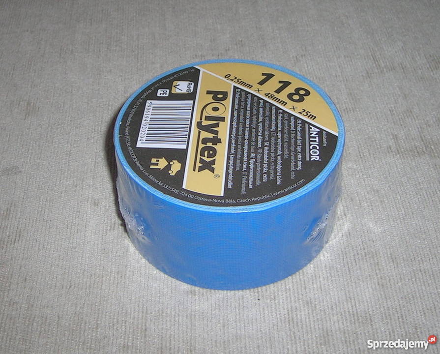 Taśma klejąca wodoodporna 48mm 25m niebieska Pozostałe