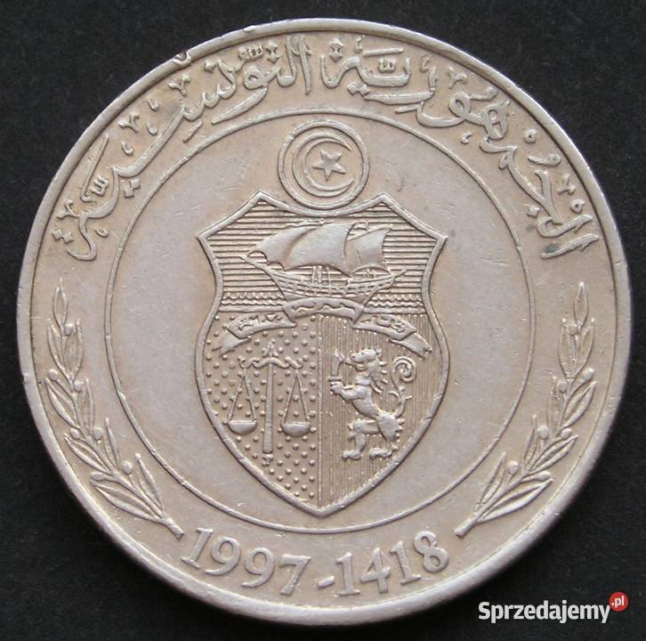 TUNEZJA 1 DINAR 1987 Numizmatyka Łódź