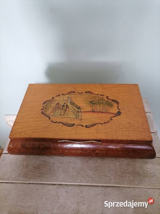 Stara szkatułka z pozytywką Szwajcaria z lat 30