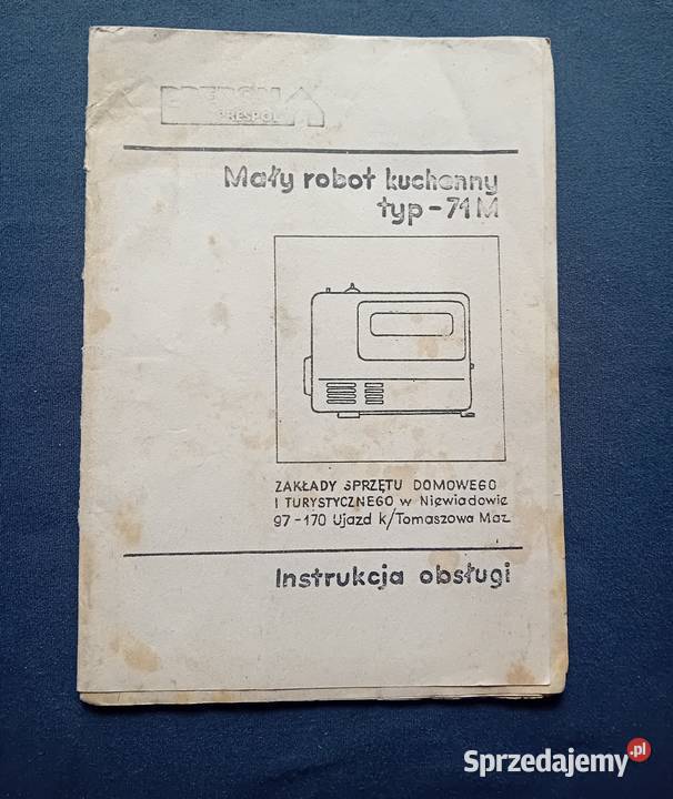 Instrukcja obsługi mały robot kuchenny