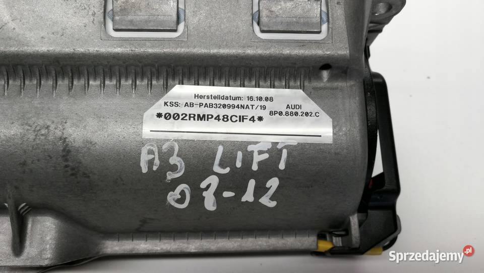 PODUSZKA POWIETRZNA PASAŻERA AUDI A3 8P śląskie Przystajń sprzedam