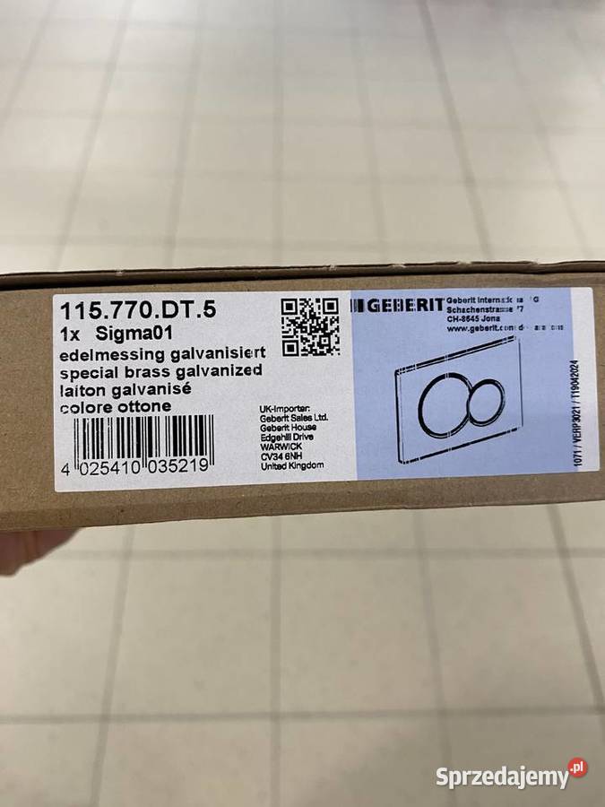 Przycisk Geberit Sigma 01 edelmessing Gdańsk sprzedam