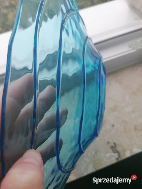 Misa patera z lazurowego szkła