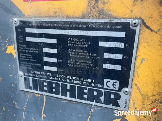 Liebherr 524 szybkozłącze ramie siłowniki silnik Jastrzębniki