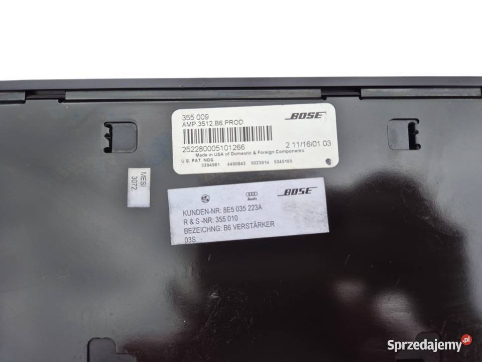 BOSE WZMACNIACZ AUDIO NAGŁOŚNIENIA RADIA AUDI A4 Działoszyce