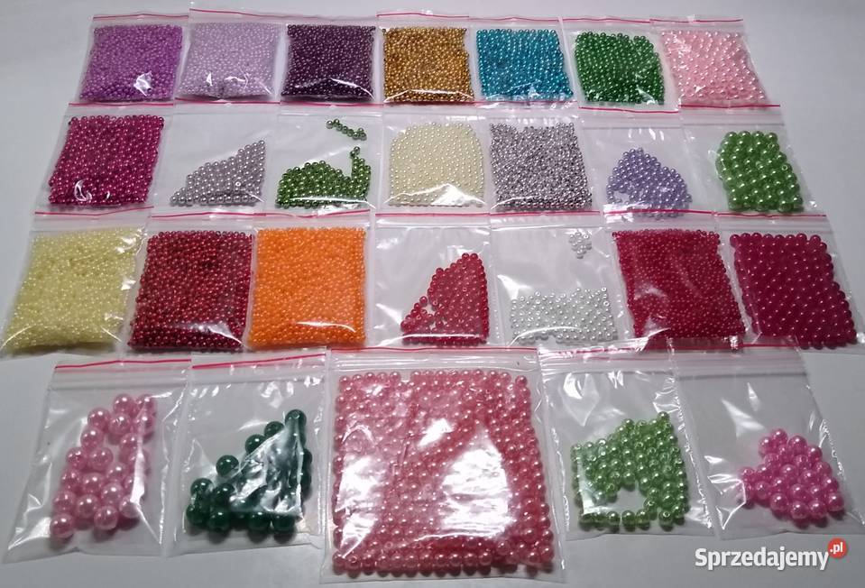Perełki Koraliki 26 rodzajów Zestaw 346 g Gdańsk sprzedam