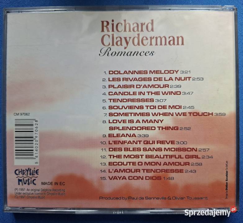 Richard Clayderman Romances CD małopolskie Kraków sprzedam