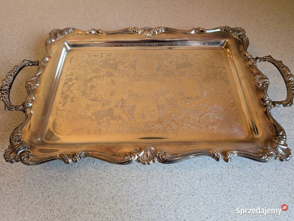 Taca srebrzona sygnatura N EPOB na nóżkach wielkopolskie Piła sprzedam