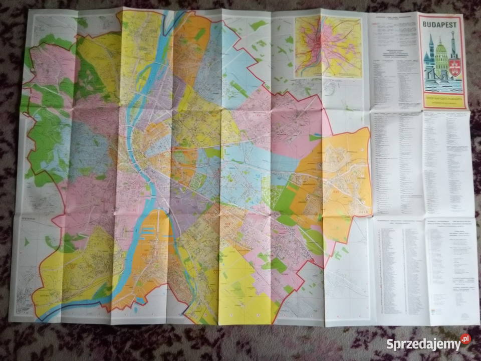 Węgierska mapa Budapesztu Mapy i przewodniki Dąbrowa Górnicza