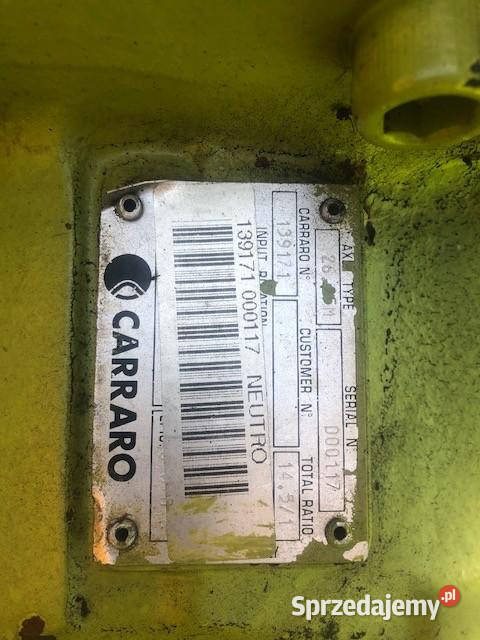 Carraro 2625M CZĘŚCI Części i osprzęt rolniczy Jastrzębniki sprzedam