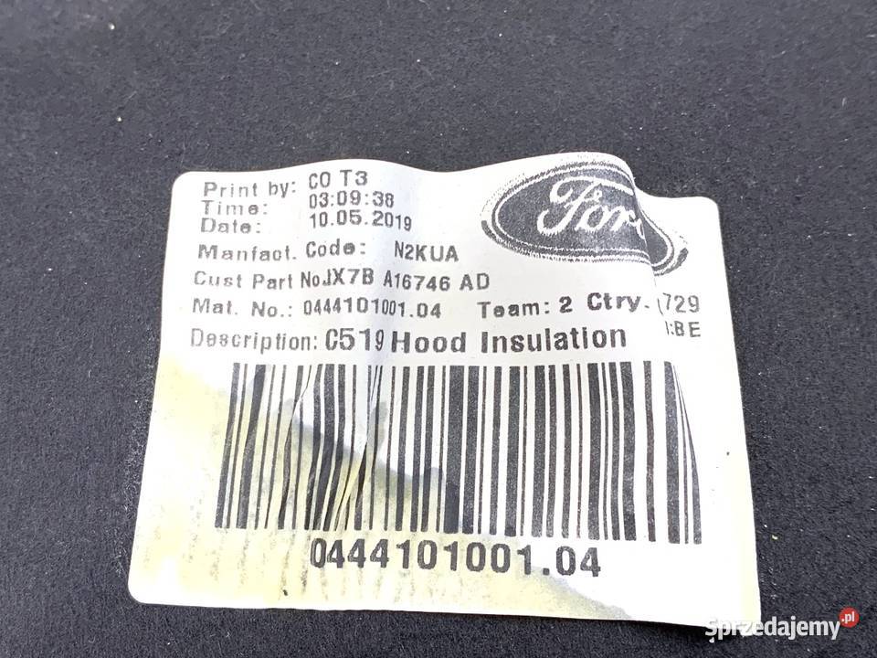 WYGŁUSZENIE MASKI FORD FOCUS IV Hatchback