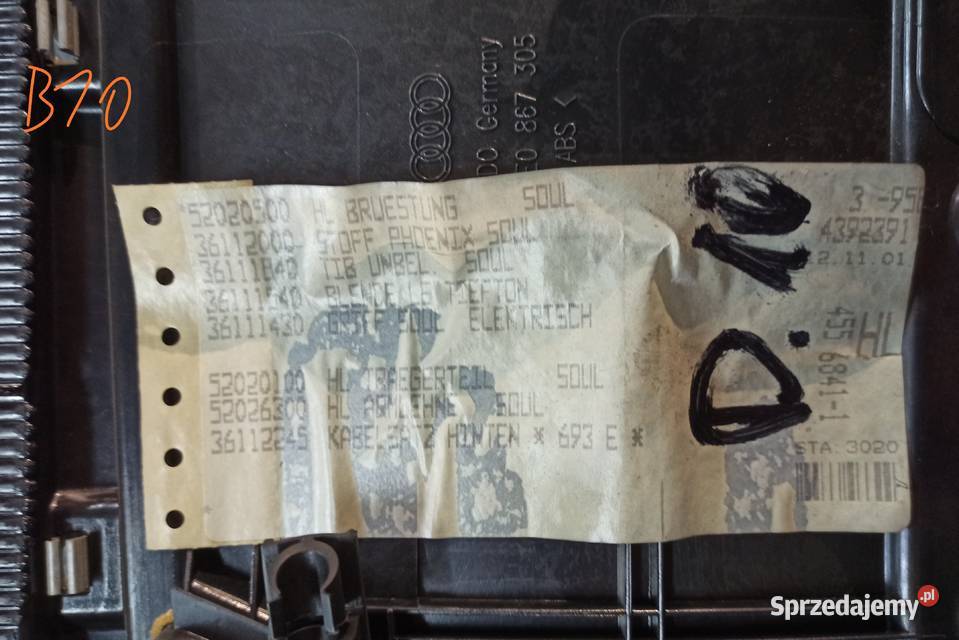 Boczek Drzwi Lewy Tył AUDI A4 B6 B7 10 Radzyń Podlaski sprzedam