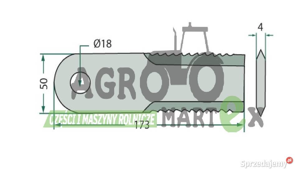 0000600172 00656420 656420 NÓŻ ZĄBKOWANY CLAAS Wichrów