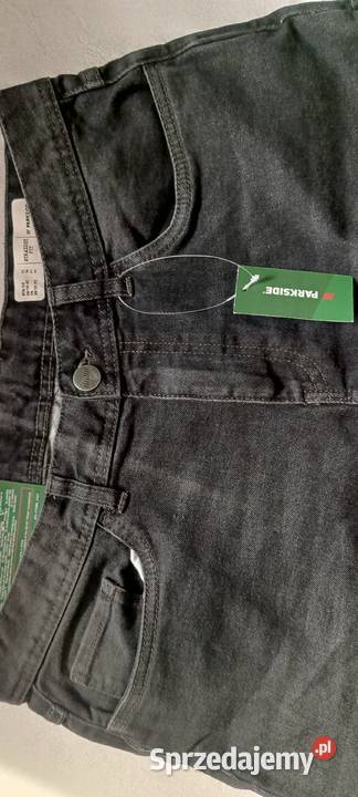 PARKSIDE męskie jeansowe szorty robocze z pętlą czarny Ełk