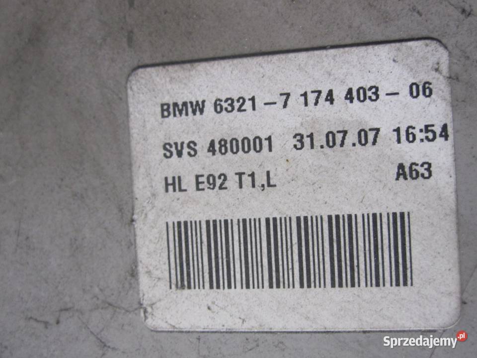 BMW E92 07r lampa lewa tył 7174403