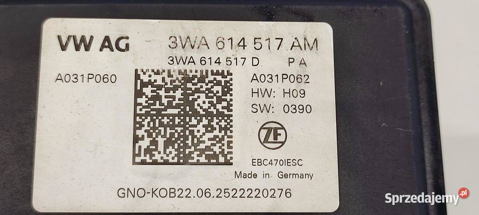 SKODA SUPERB 4 POMPA ABS 20 TDI 3WA614517AM