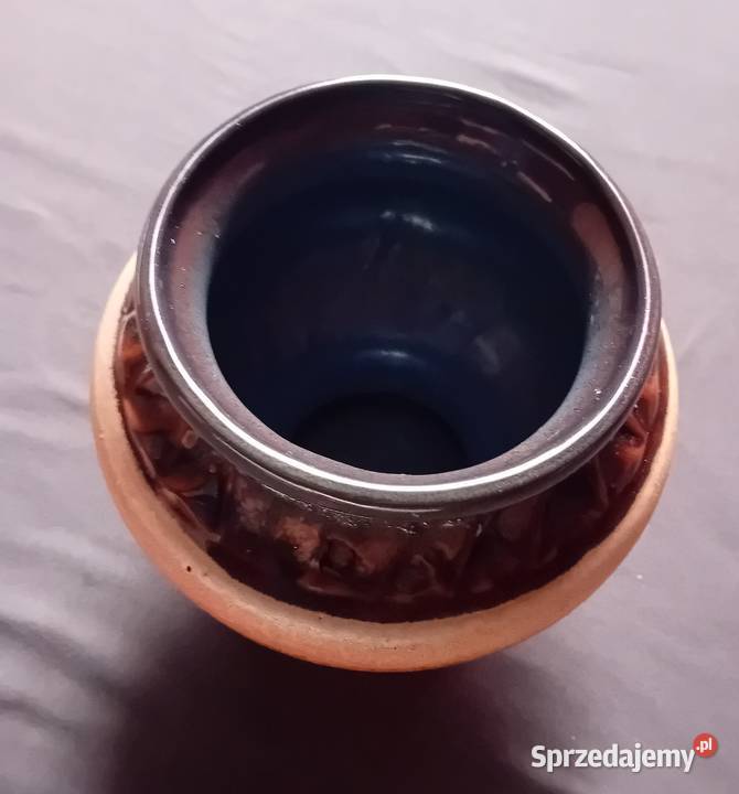 Ceramiczna częściowo szkliwiona osłonka doniczki