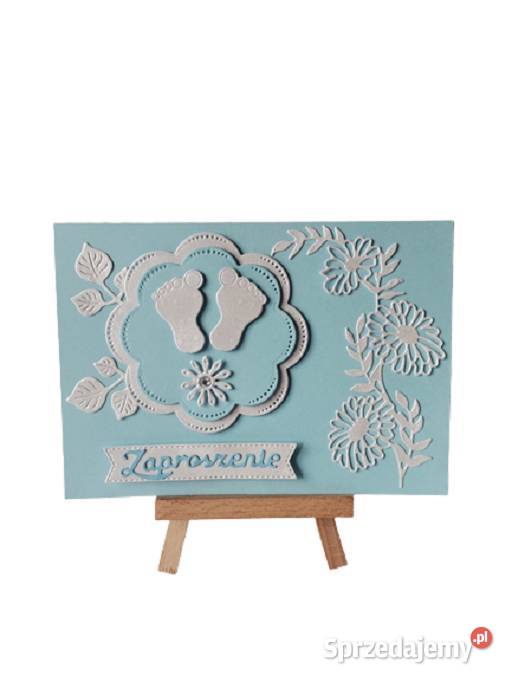 Zaproszenia Chrzest Święty Stopki W Serwetce C6 Rękodzieło Poznań