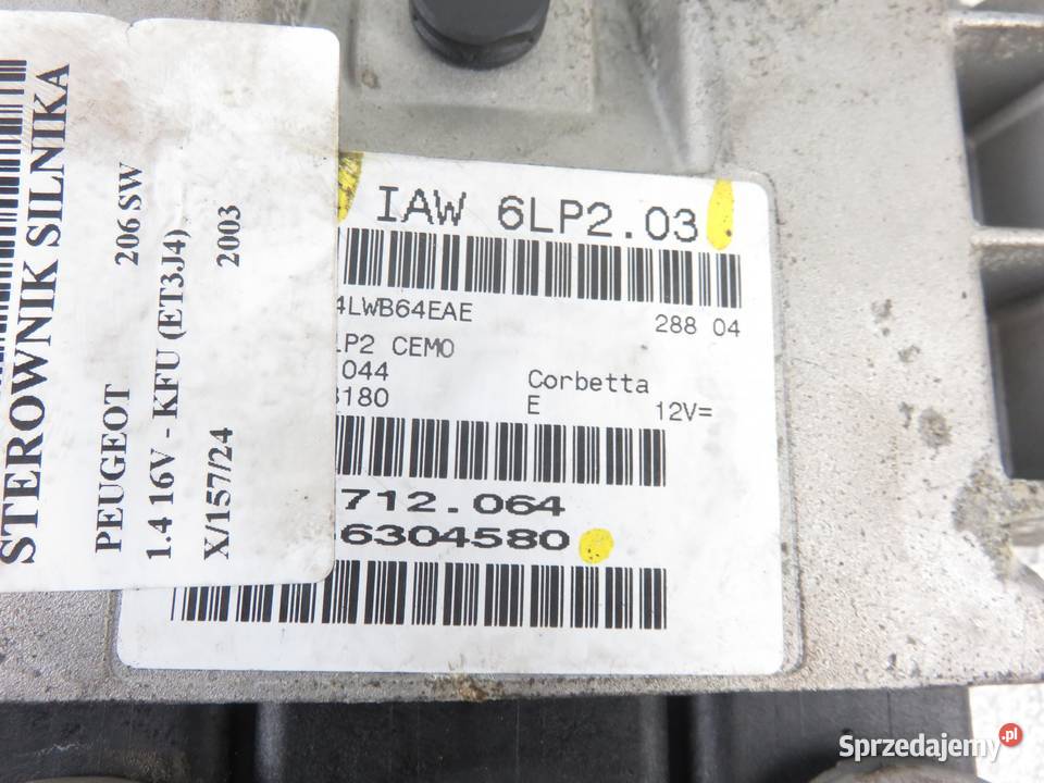 STEROWNIK PEUGEOT 206 14 IAW6LP203 9656304580