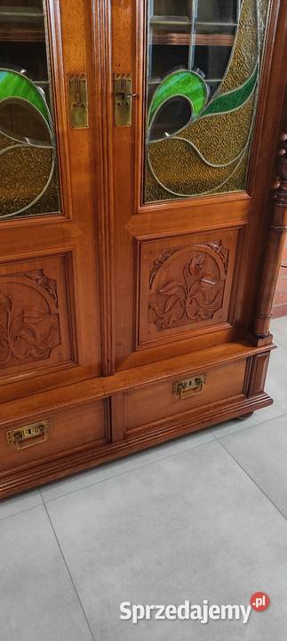 Piękna biblioteka witryna eklektyczna antyk Łagów