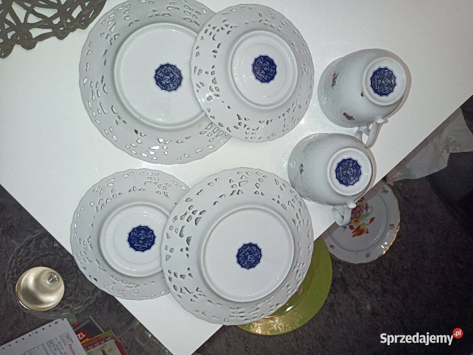 Stare porcelanowe komplety filiżanek z Kępno